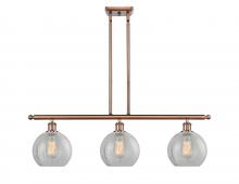 Innovations Lighting 516-3I-AC-G125 - Athens - 3 Light - 36 inch - Antique Copper - Cord hung - Island Light