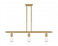 Innovations Lighting 516-3I-SG - Bare Bulb - 3 Light - 36 inch - Satin Gold - Cord hung - Island Light