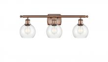 Innovations Lighting 516-3W-AC-G122-6 - Athens - 3 Light - 26 inch - Antique Copper - Bath Vanity Light