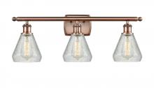 Innovations Lighting 516-3W-AC-G275 - Conesus - 3 Light - 26 inch - Antique Copper - Bath Vanity Light