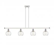 Innovations Lighting 516-4I-WPC-G124-6 - Athens - 4 Light - 48 inch - White Polished Chrome - Cord hung - Island Light