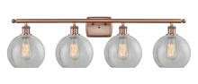 Innovations Lighting 516-4W-AC-G125 - Athens - 4 Light - 38 inch - Antique Copper - Bath Vanity Light