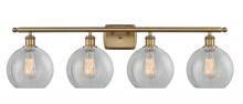 Innovations Lighting 516-4W-BB-G125-8 - Athens - 4 Light - 38 inch - Brushed Brass - Bath Vanity Light