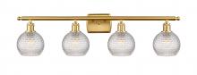 Innovations Lighting 516-4W-SG-G122C-6CL - Athens - 4 Light - 36 inch - Satin Gold - Bath Vanity Light
