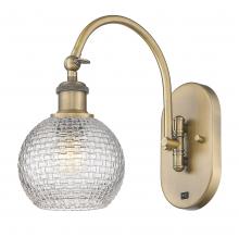 Innovations Lighting 518-1W-BB-G122C-6CL - Athens - 1 Light - 6 inch - Brushed Brass - Adjustable Swing Arm