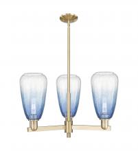 Innovations Lighting 716-3CR-CB-G480-6SB - Brookhaven Almond - 3 Light - 18 inch - Champagne Bronze - Flush Mount