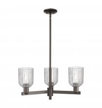 Innovations Lighting 716-3CR-OB-G559-5CL - Bridal Veil - 3 Light - 18 inch - Oil Rubbed Bronze - Flush Mount