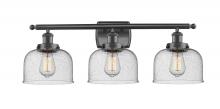 Innovations Lighting 916-3W-BK-G74 - Bell - 3 Light - 28 inch - Matte Black - Bath Vanity Light