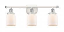 Innovations Lighting 916-3W-WPC-G51 - Bell - 3 Light - 26 inch - White Polished Chrome - Bath Vanity Light