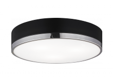 Matteo Lighting M14303BKCH - Trydor Black and Chrome Ceiling Mount
