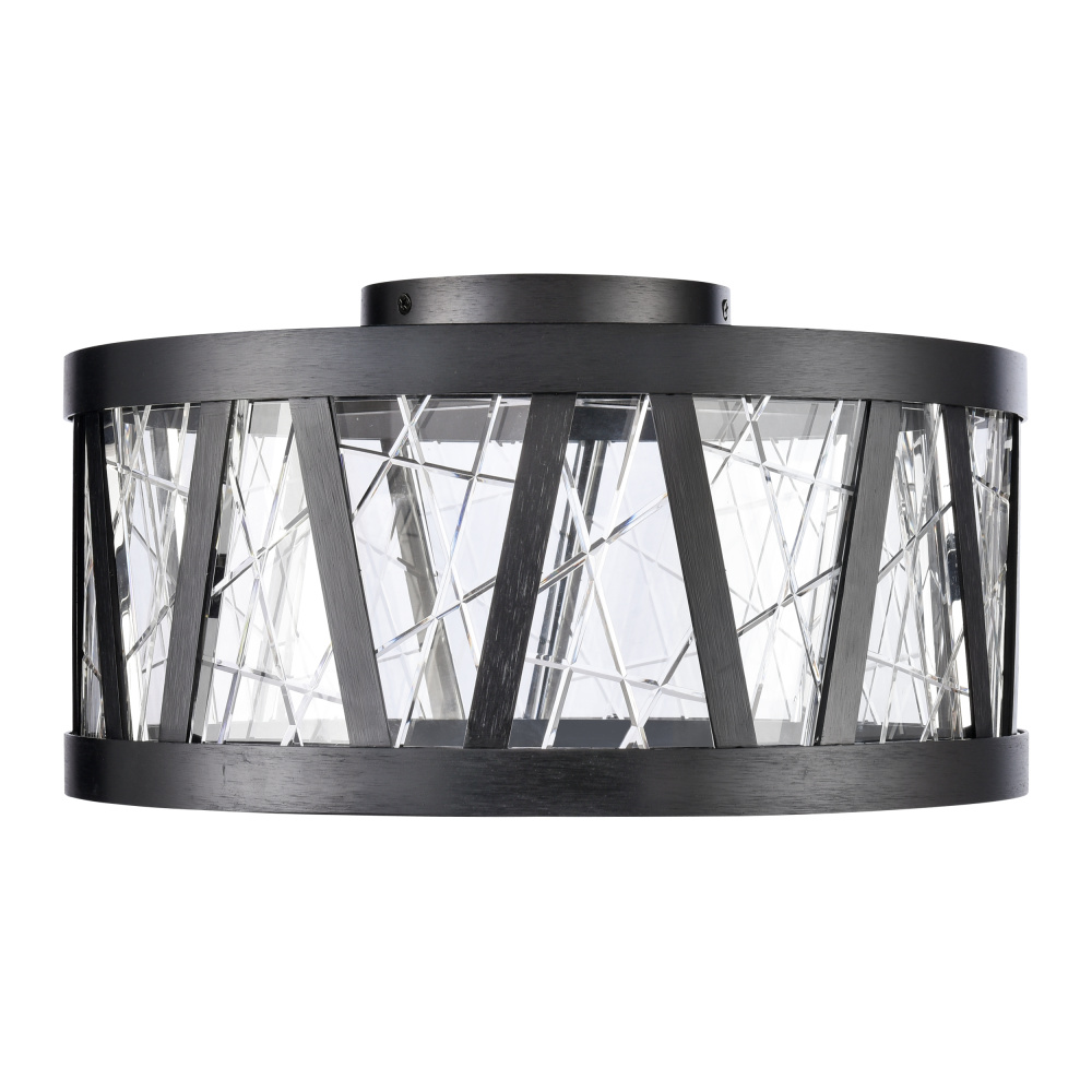 Lucus 15" Crystal Drum Semi-Flush