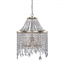 ZEEV Lighting MC20010-6-SL-AG-V - Palais 19" 6-Light, Crystal Mini Chandelier in Silver Leaf & Gold