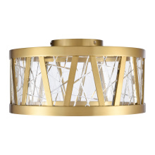 ZEEV Lighting SF11516-LED-AGB - Lucus 15" Crystal Drum Semi-Flush