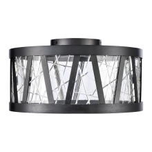 ZEEV Lighting SF11518-LED-SBB - Lucus 15" Crystal Drum Semi-Flush