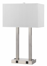 60W X 2 METAL DESK LAMP W/TWO OUTLE