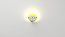 Koncept Inc GRW-S-MWT-CB1-PI - PeanutsÂ® Gravy Wall Sconce - Matte White body, Charlie Brown plates - Plug-in