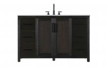 Elegant VF29554CO - Vanity Cabinet 2Dr 6Dw 54x21.5x35 Chocolate Oak