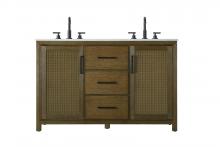 Elegant VF29554DHO - Vanity Cabinet 2Dr 3Dw 54x21.5x35 Hazel Oak