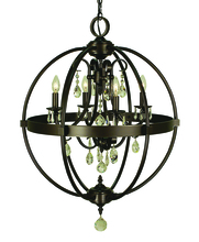 Framburg 1064 BN - 4-Light Brushed Nickel Compass Dining Chandelier