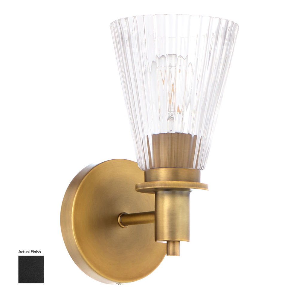 LAWTON 1 LIGHT WALL MT - MATTE BLACK