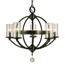 Framburg 1075 MBLACK/F - 5-Light Matte Black Compass Dining Chandelier