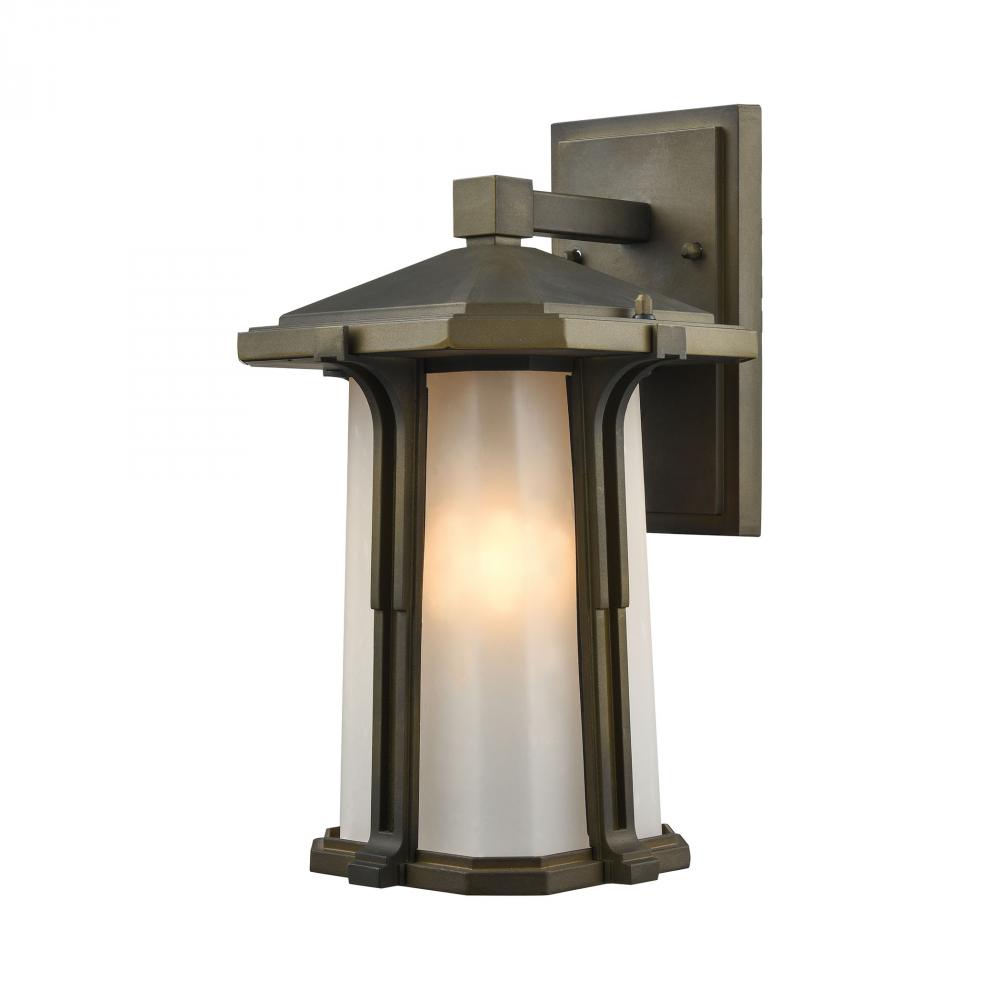 Brighton 1-Light Outdoor Wall Lamp in Smoked Bronze